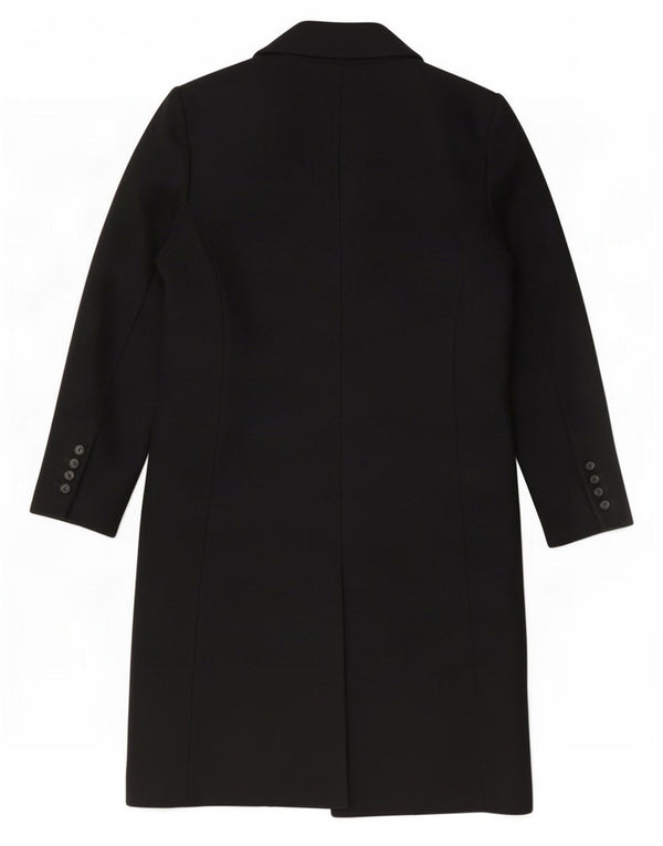 Zweireihiger Damenmantel von Zara, UK 14, Mittelschwarz, Polyester