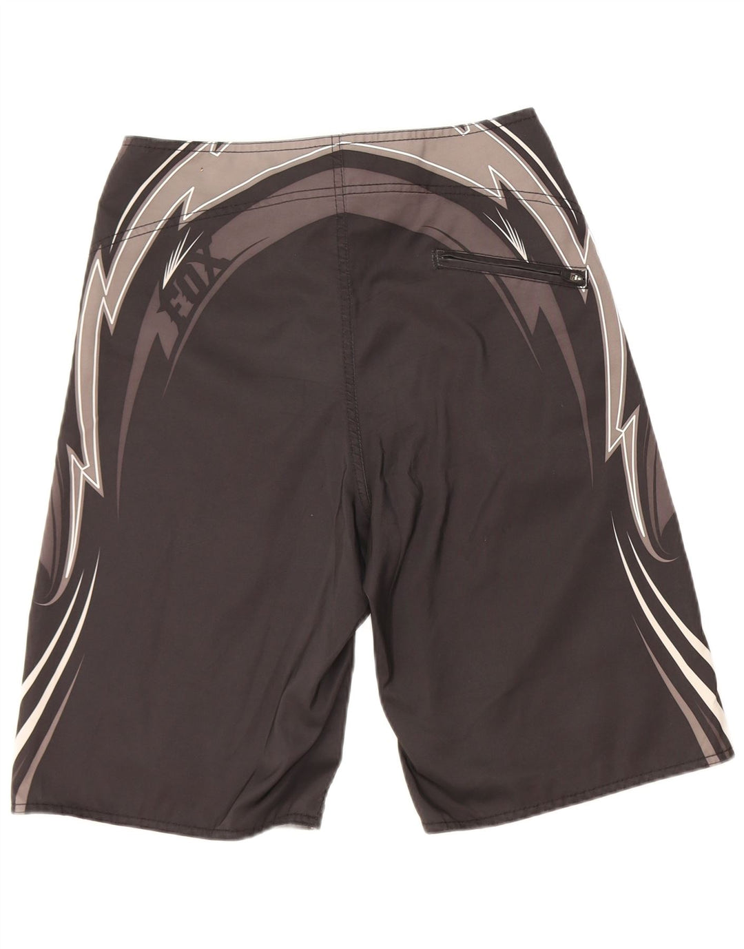 Fox Herren-Badeshorts mit Grafik, mittelgraues Farbblock-Polyester