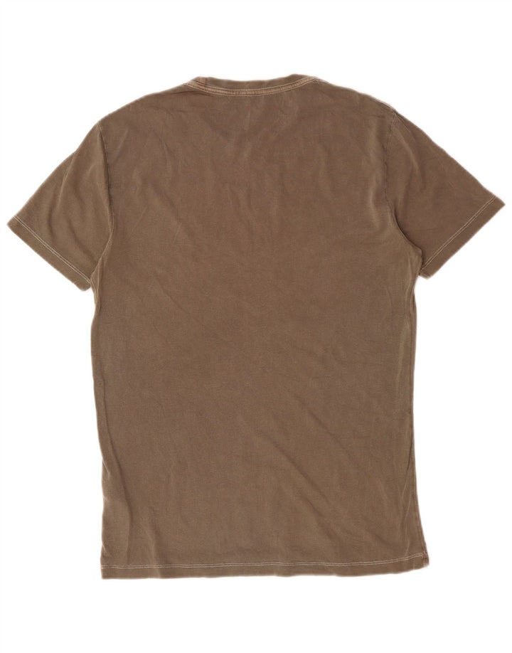 All Saints Herren-T-Shirt mit normaler Passform, klein, braun, Baumwolle