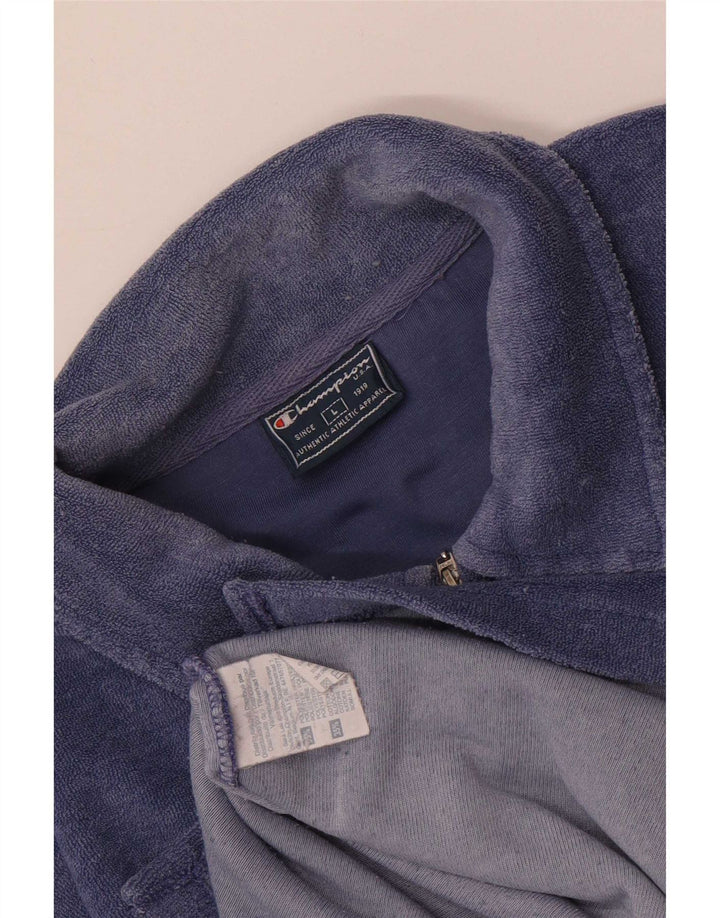 Champion Herren-Poloshirt aus Samt, groß, blau, Polyester