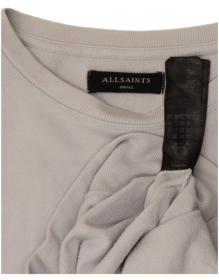 ALL SAINTS Herren Sweatshirt Pullover Small Blau Baumwolle