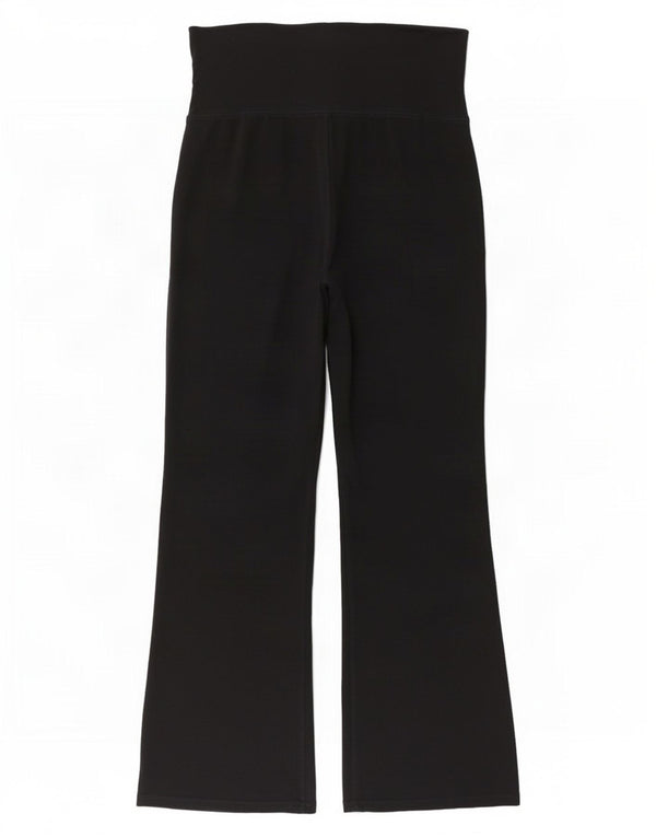 Marks & Spencer Damen-Leggings mit weitem Bein, UK 16, Größe L W32 L28, schwarze Baumwolle