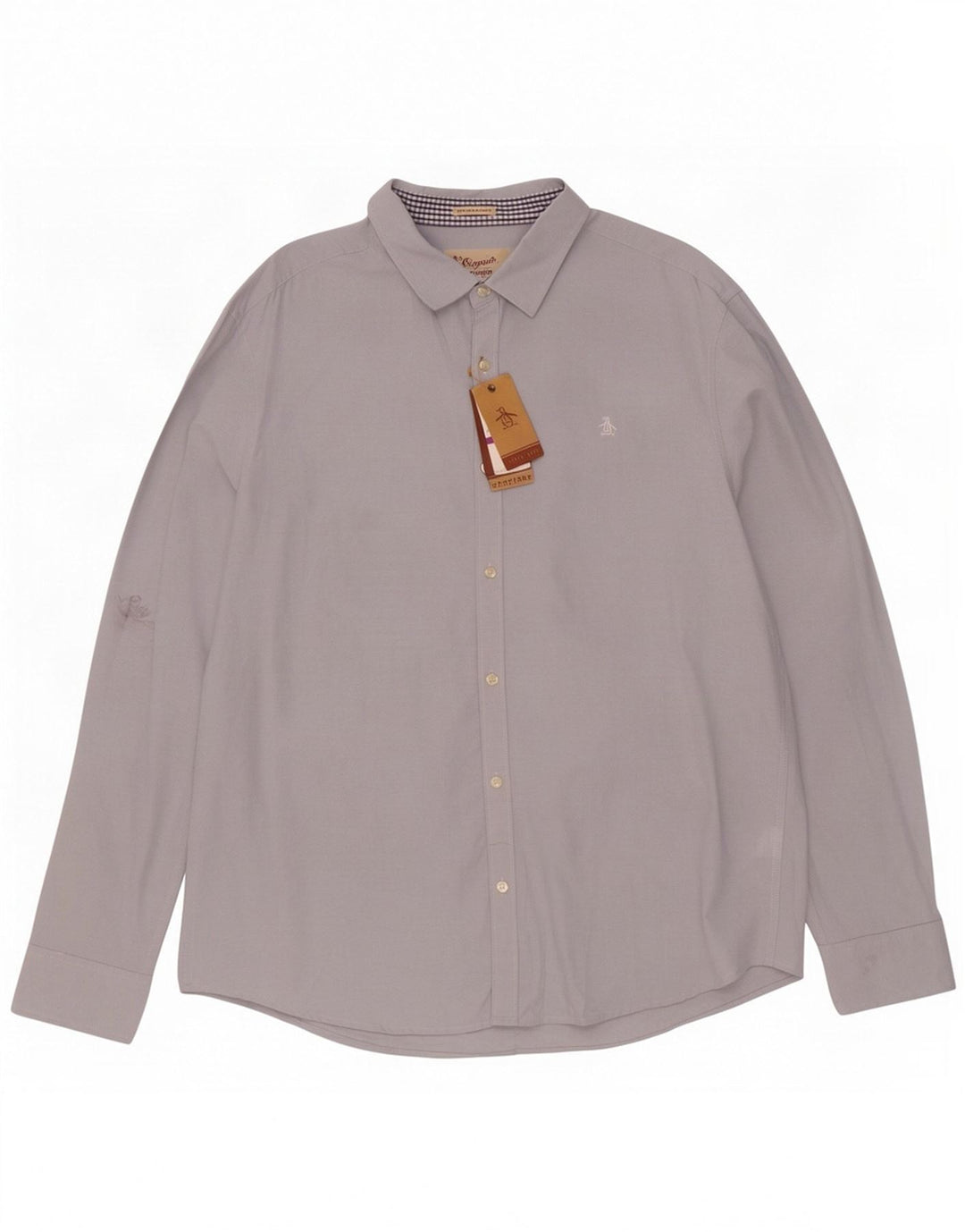 Penguin Herren Heritage Slim Fit Hemd 2XL Blau Baumwolle