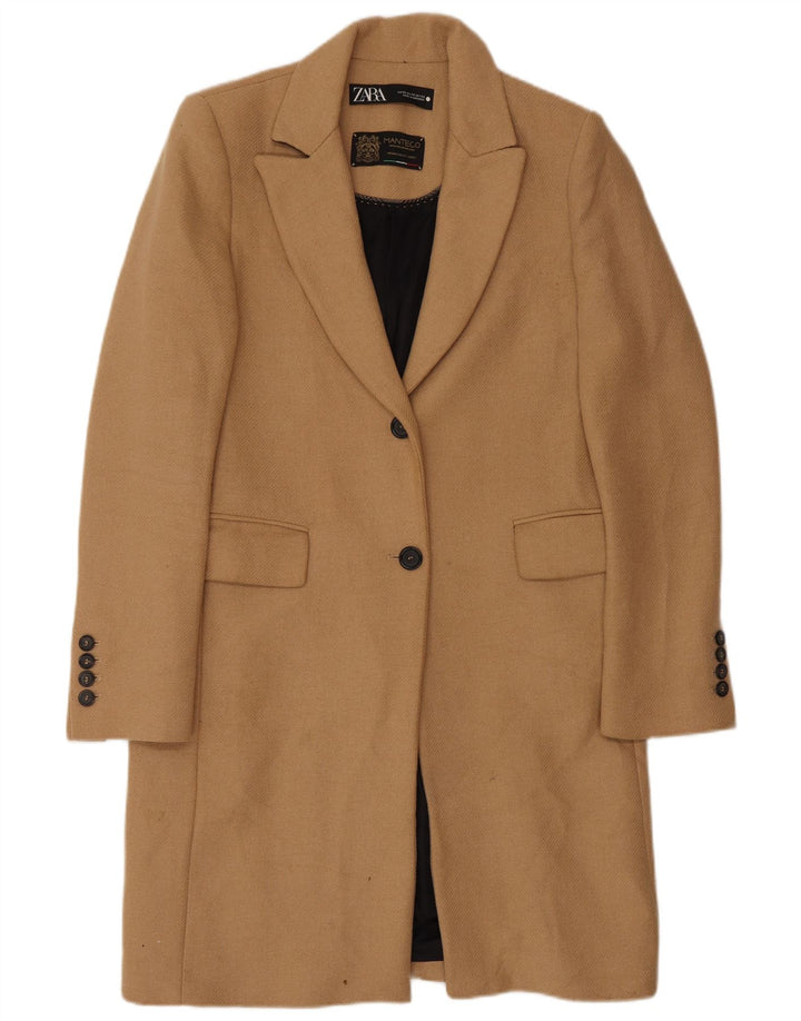 Zara Damen Mantel UK 6 XS Beige Classic