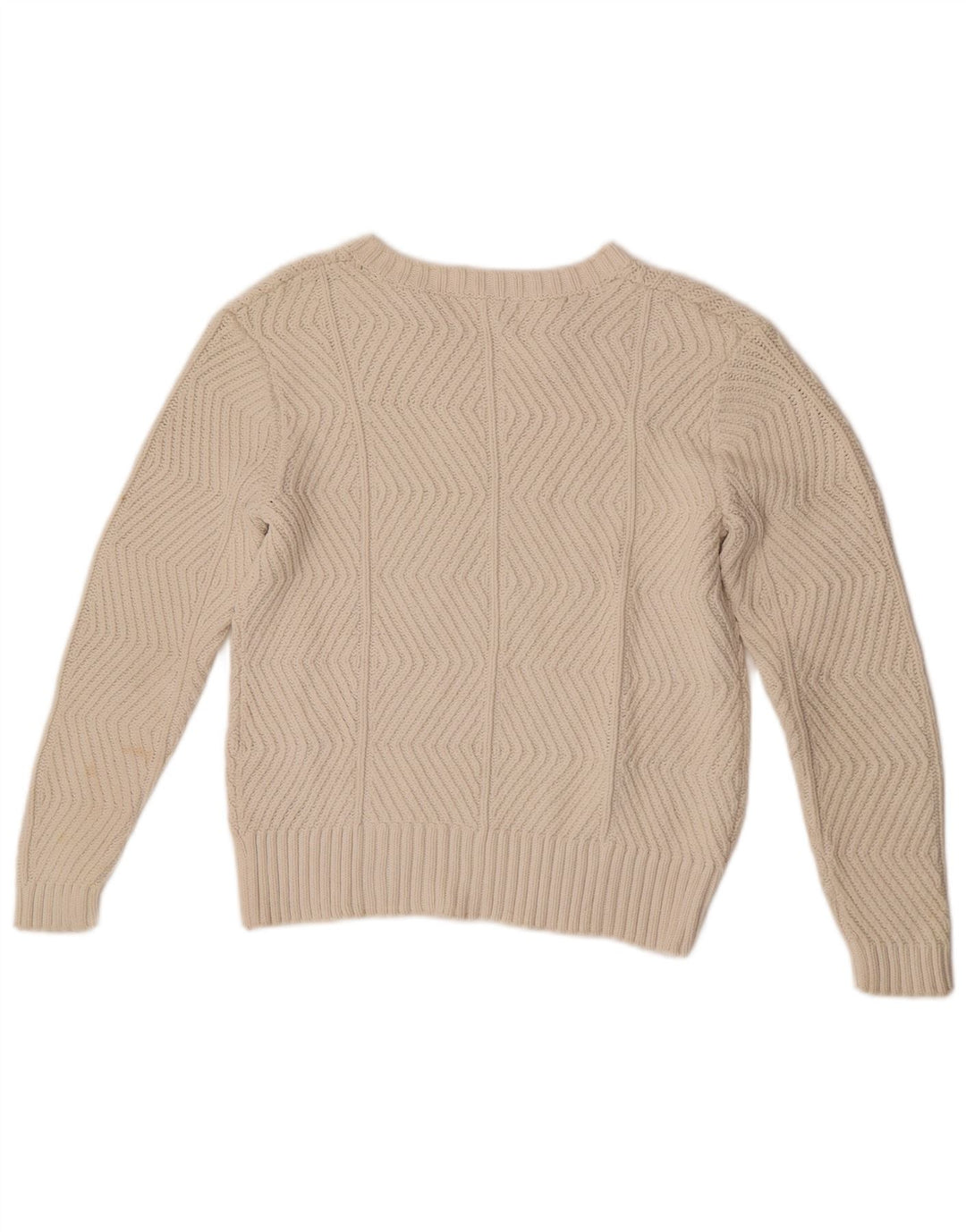Marks & Spencer Damen-Pullover mit V-Ausschnitt, Gr. 10, Größe S, gebrochenes Weiß