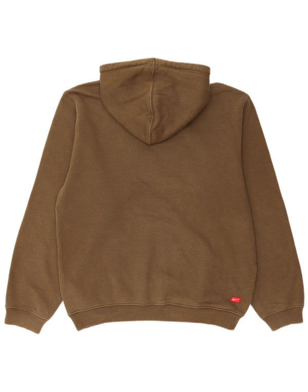 Nike Herren-Kapuzenpullover mit Grafik, Größe S, Khaki, Baumwolle