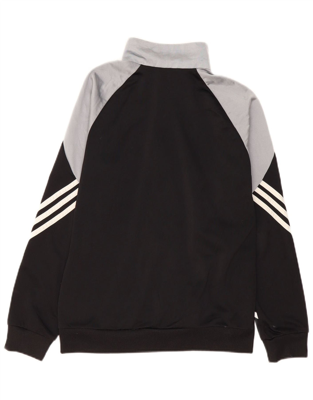 Adidas Jungen-Trainingsanzug, Top-Jacke, 13–14 Jahre, XL, schwarzes Farbblock-Polyester