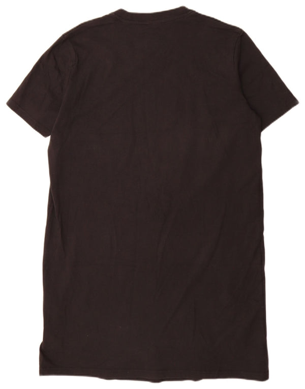 Adidas Damen Graphic T-Shirt Kleid UK 12/14 Medium Schwarz