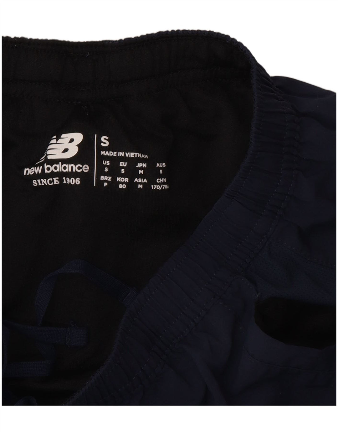 New Balance Herren-Sportshorts, klein, marineblaues Polyester