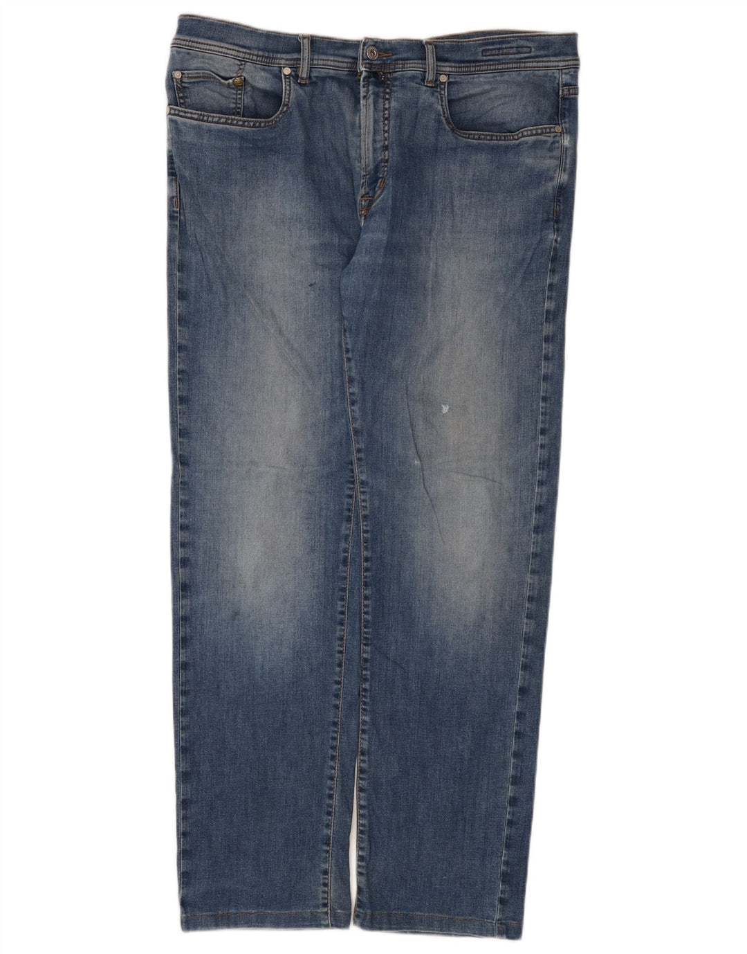 Pierre Cardin Herren Straight Jeans W38 L32 Blaue Baumwolle