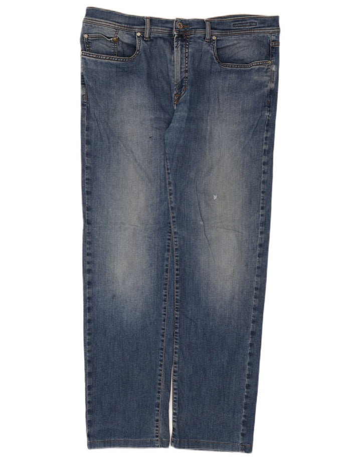 Pierre Cardin Herren Straight Jeans W38 L32 Blaue Baumwolle