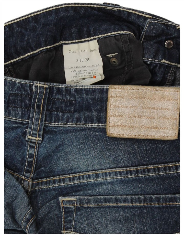 CALVIN KLEIN Damen Jeansshorts W28 Mittelmarineblaue Baumwolle