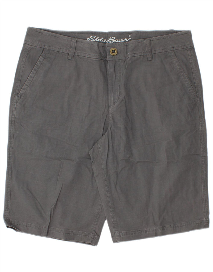 Eddie Bauer Damen Chinoshorts US 8 Medium W32 Graue Baumwolle