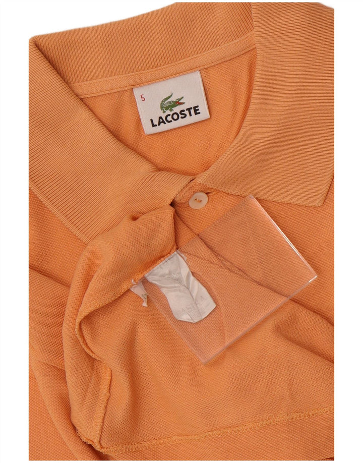 Lacoste Herren-Poloshirt, Größe 5, große orangefarbene Baumwolle