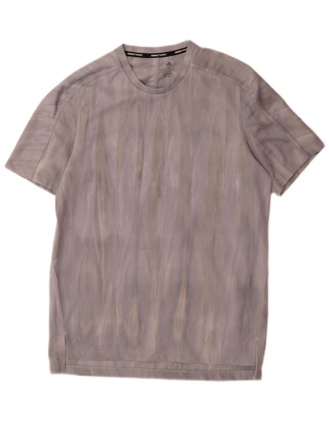 Adidas Herren Aeroready Graphic T-Shirt Top Small Graues Batik-Polyester