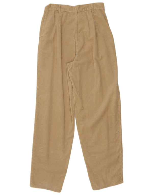 Benetton Damen Cordhose mit hoher Taille IT 44 Medium W28 L30 Beige