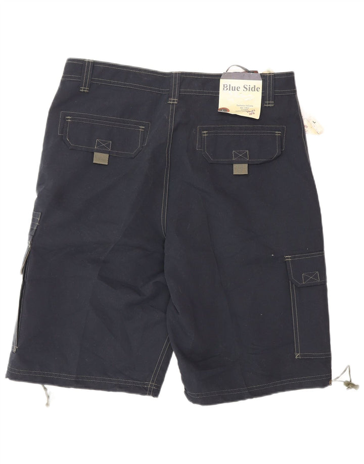 Blue Side Herren-Cargoshorts, Größe L, W34, marineblaues Polyester