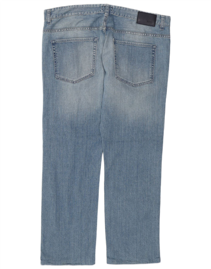 HUGO BOSS Mens Straight Jeans W36 L27 Blue Cotton