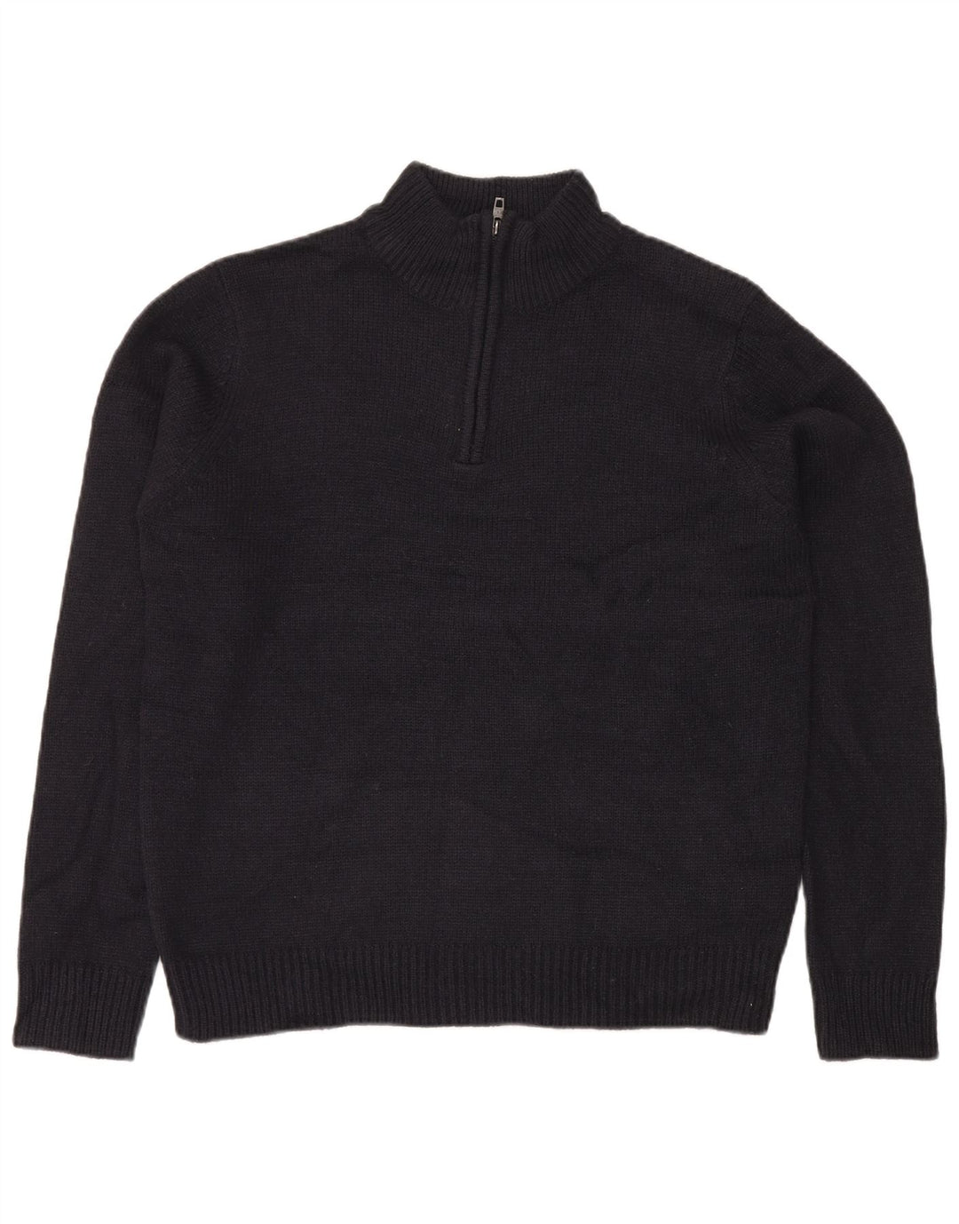 French Connection Herren-Pullover mit Reißverschluss am Hals, groß, Marineblau, Acryl