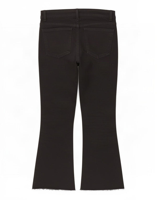 Zara Damen Crop Bootcut Jeans EU 40 Medium W30 L25 Schwarz