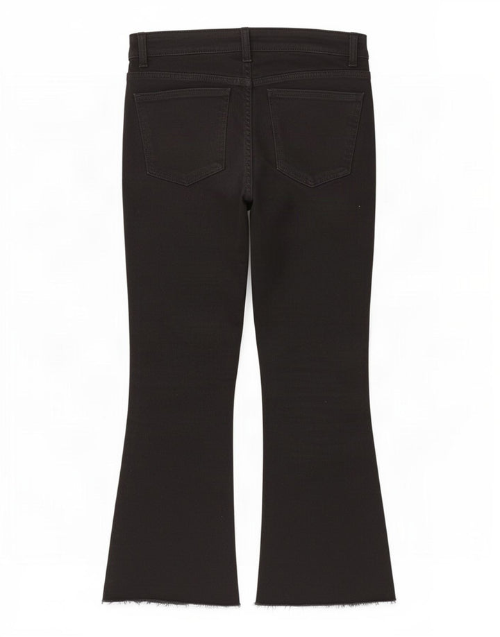 Zara Damen Crop Bootcut Jeans EU 40 Medium W30 L25 Schwarz
