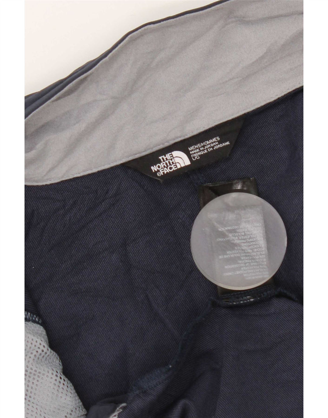 The North Face Herren-Trainingsanzugoberteil, große graue Farbblock-Polyesterjacke