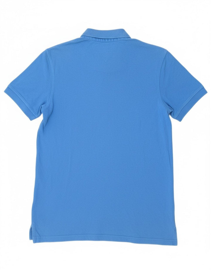 TOMMY HILFIGER Mens Polo Shirt Medium Blue Cotton