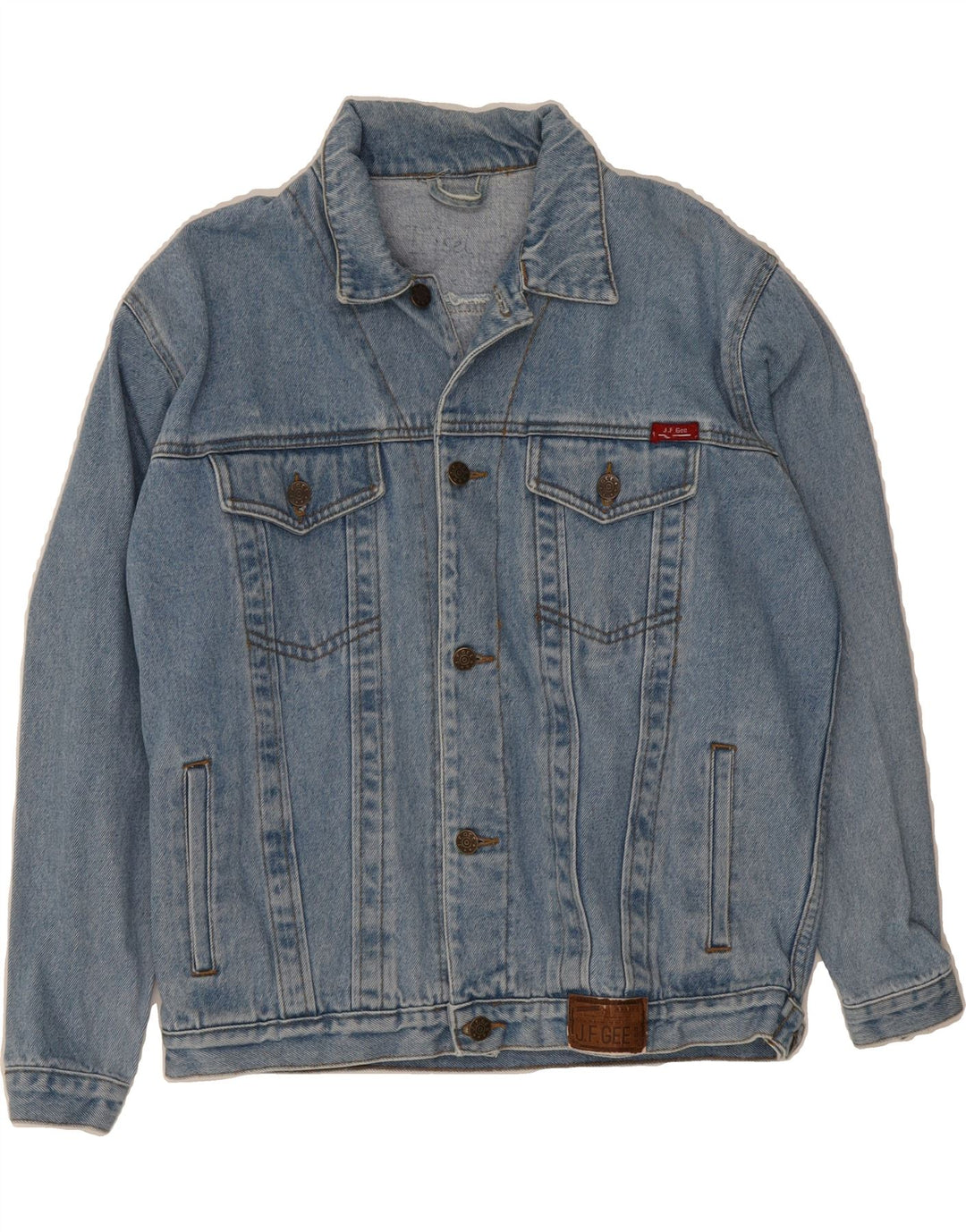 J.F.GEE Mens Denim Jacket UK 40 Large Blue Vintage J.F.Gee and Second-Hand J.F.Gee from Messina Hembry 