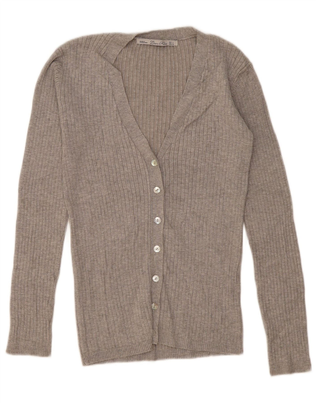 Zara Damen-Cardigan-Pullover UK 14 Large Grau