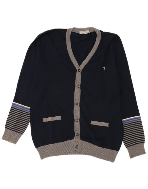 Cesare Paciotti 4US Jungen-Cardigan-Pullover 15-16 Jahre Marineblau gestreift