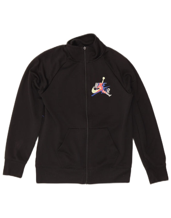 JORDAN Jungen-Trainingsanzugoberteil mit Grafik, 10–11 Jahre, Mittelschwarz