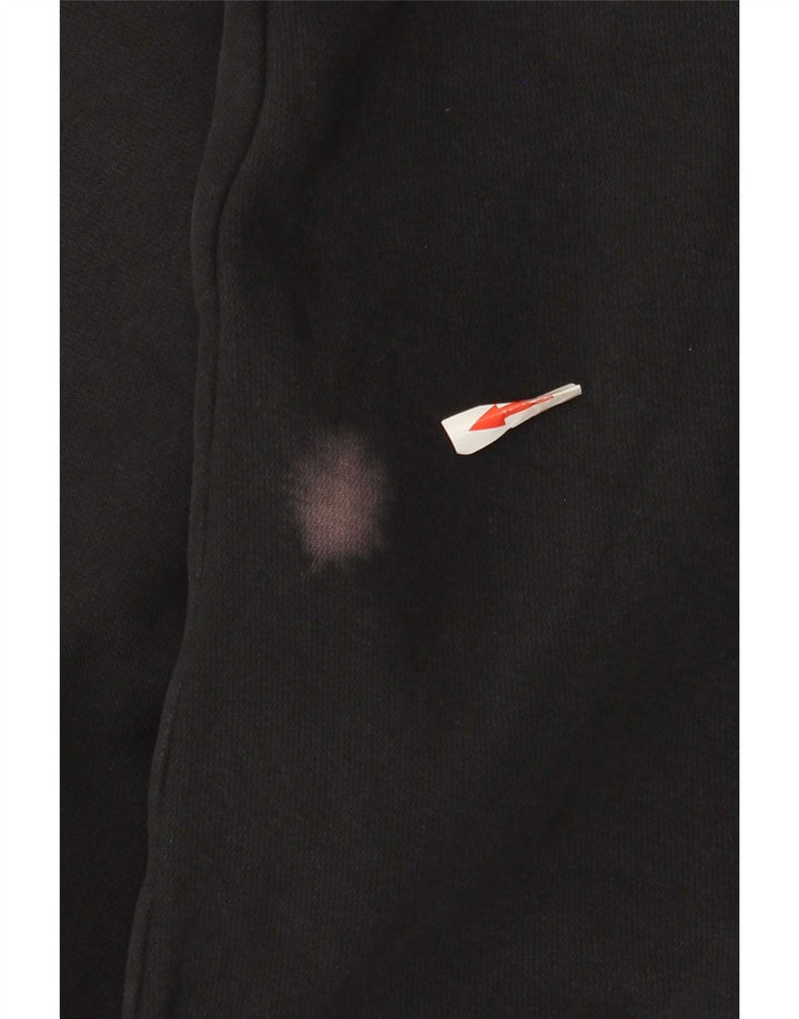 Nike Womens Crop Oversized Sweatshirt Pullover UK 14 Mittelschwarze Baumwolle