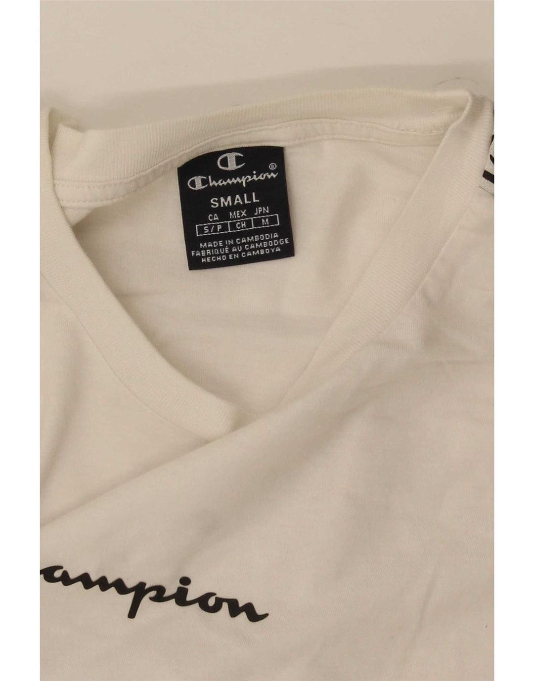 Champion Herren-T-Shirt mit Grafik, Größe S, Weiß, Farbblock