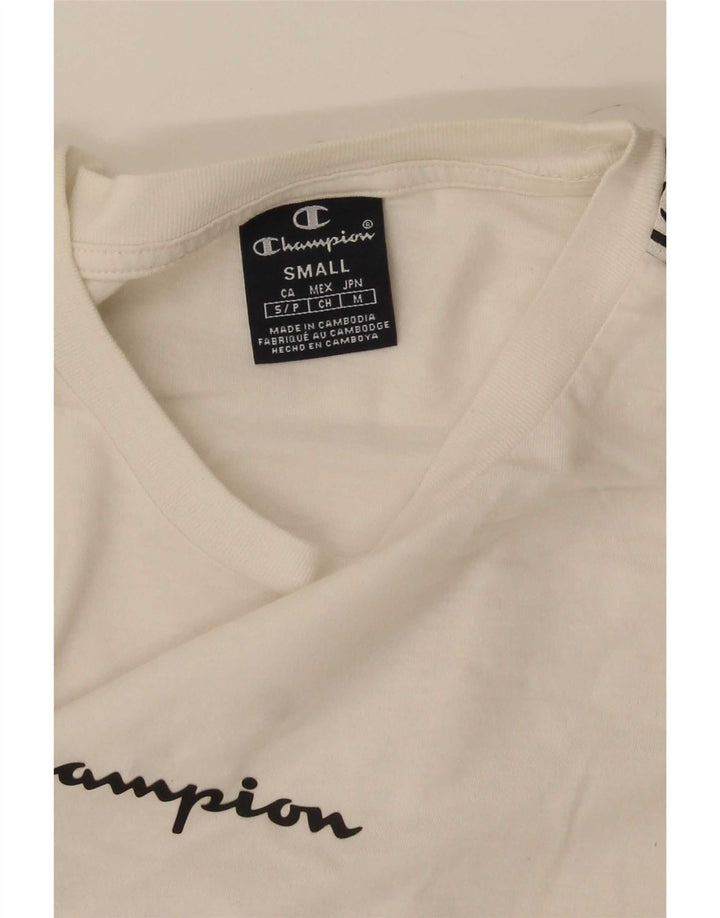 Champion Herren-T-Shirt mit Grafik, Größe S, Weiß, Farbblock
