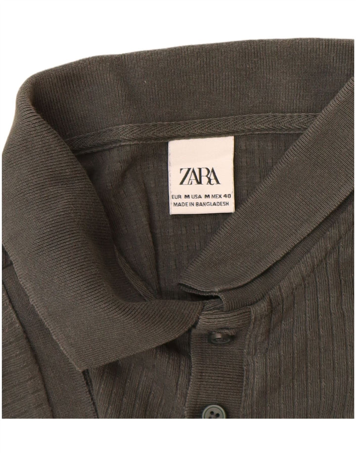 Zara Herren Poloshirt Mittelgrau