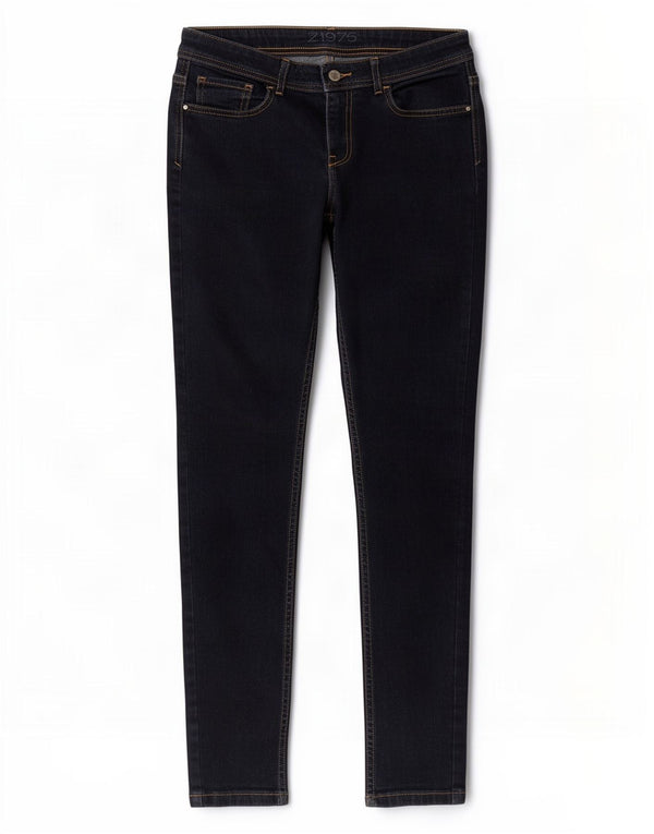 Zara Damen Z1975 Low Waist Skinny Jeans EU 38 Small W28 L31 Marineblau