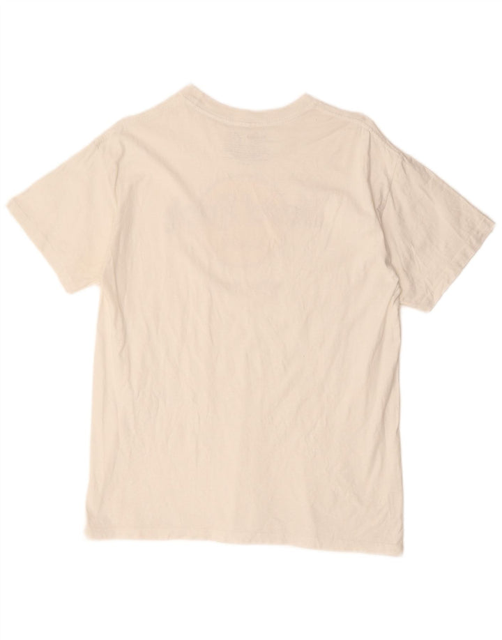 HARD ROCK CAFE Damen Grafik T-Shirt Top UK 14 Mittelweiße Baumwolle