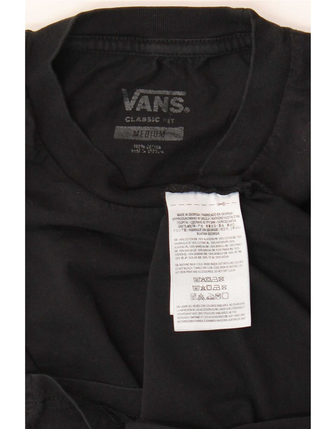 Vans Herren-T-Shirt mit klassischer Passform, mittelschwarze Baumwolle