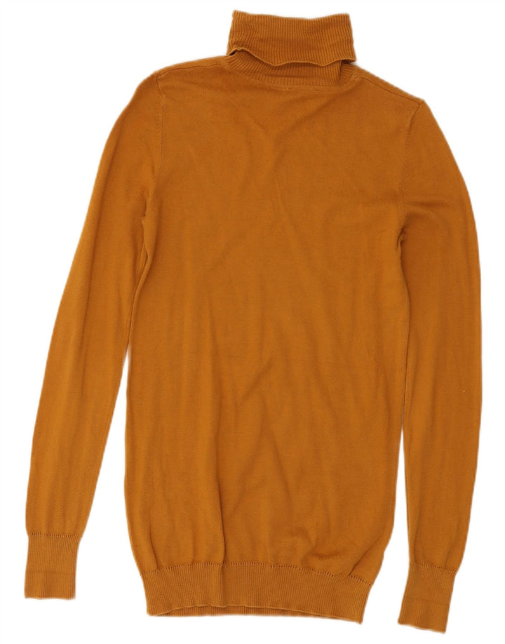 Benetton Rollkragenpullover für Damen, Gr. 8, Gelb