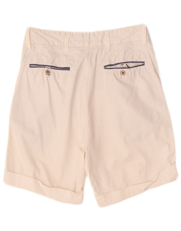 Zara Herren Chino Shorts EU 38 Small W30 Weiße Baumwolle