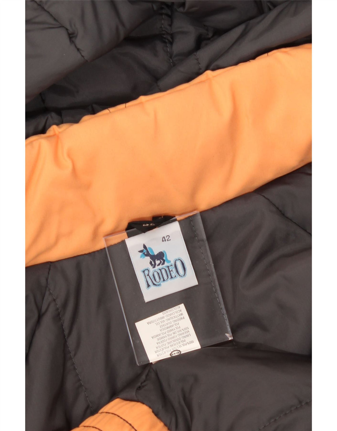 C&A Womens Oversized Hooded Padded Jacket EU 42 Large Orange Polyester Vintage C&A and Second-Hand C&A from Messina Hembry 