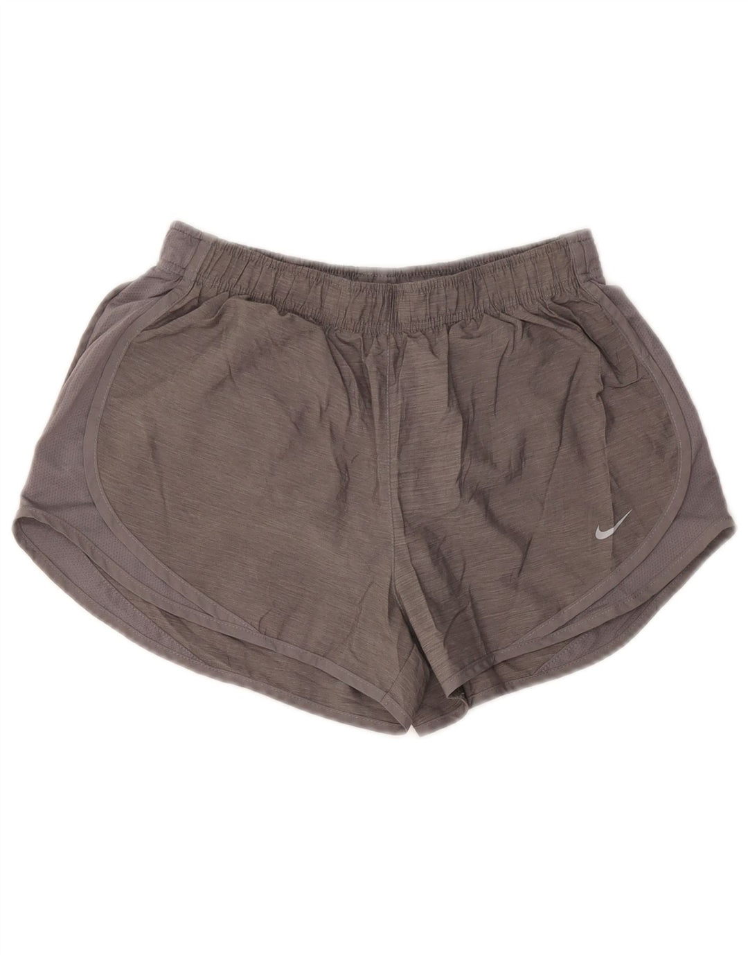 NIKE Damen Dri Fit Sport Shorts UK 14 Mittelgraues Polyester