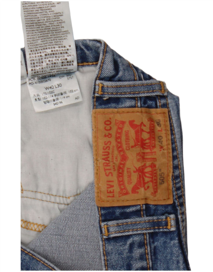 Levi's Herren 505 Straight Jeans W40 L30 Blaue Baumwolle