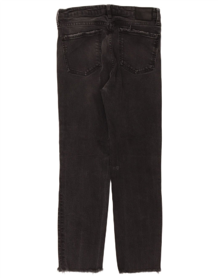 Zara Damen Straight Jeans EU 40 Medium W30 L26 Graue Baumwolle