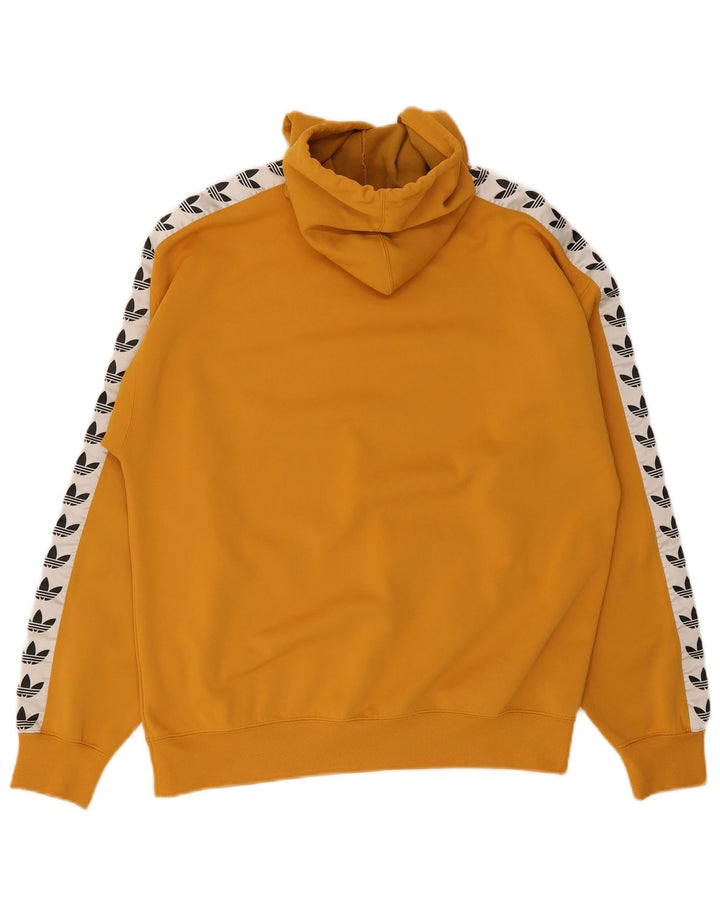 Adidas Herren Graphic Hoodie Pullover Mittelgelbes Colourblock-Polyester