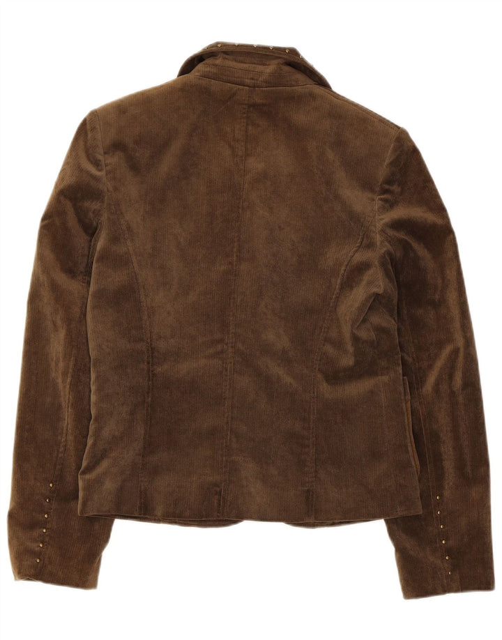 Roberta Damen-Blazer aus Cord mit 3 Knöpfen, Größe IT 44, mittelbeige Baumwolle