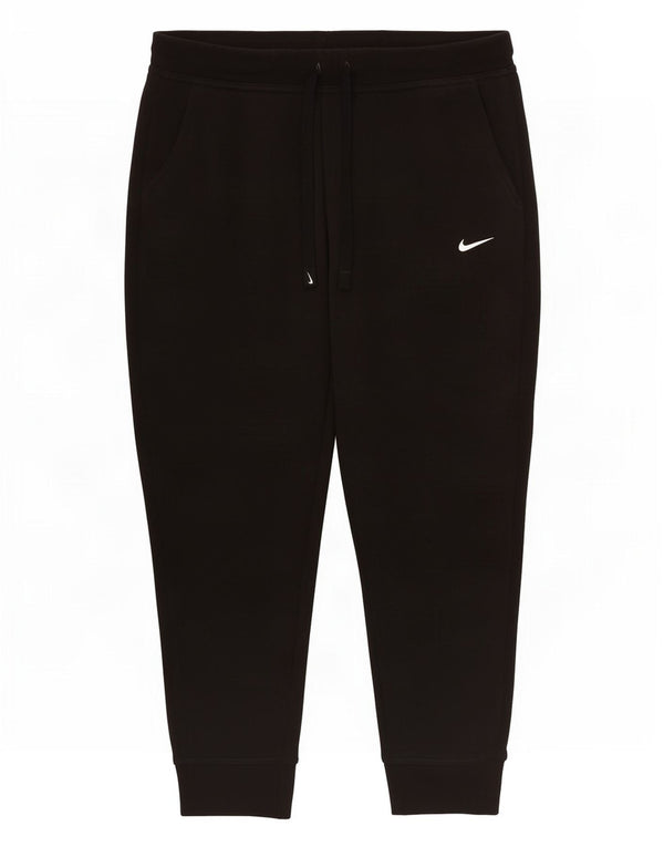 Nike Womens Dri Fit Tracksuit Trousers Joggers UK 14 Medium Black Cotton