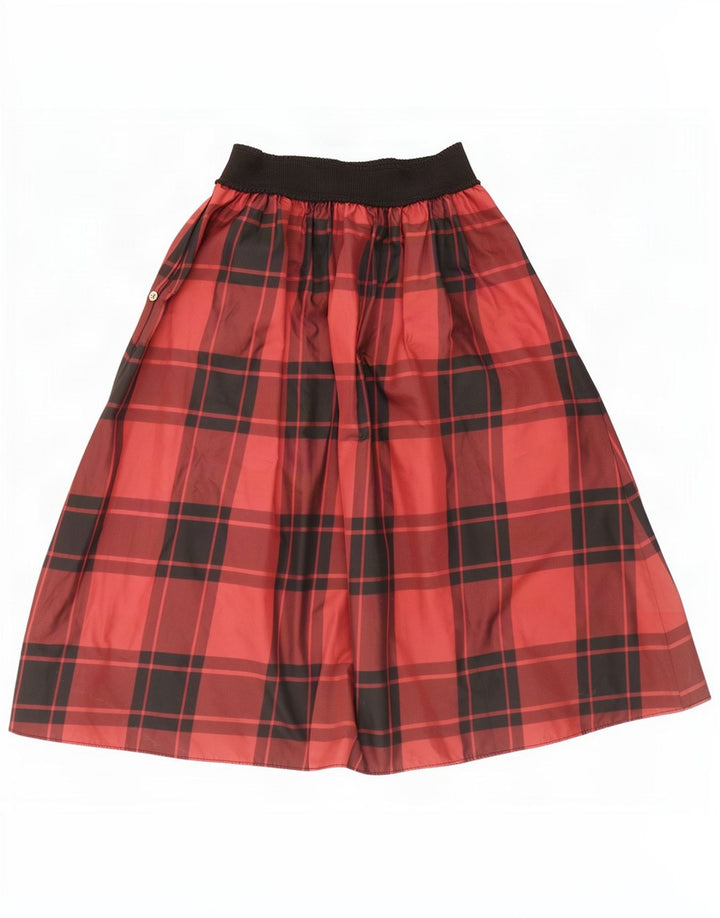 Penny Black Damen ausgestellter Rock, Größe S, W26, Burgunderrot, kariert, Polyester