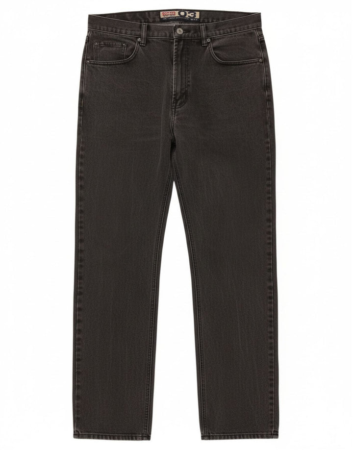 Jinglers Herren Straight Jeans W35 L34 Graue Baumwolle