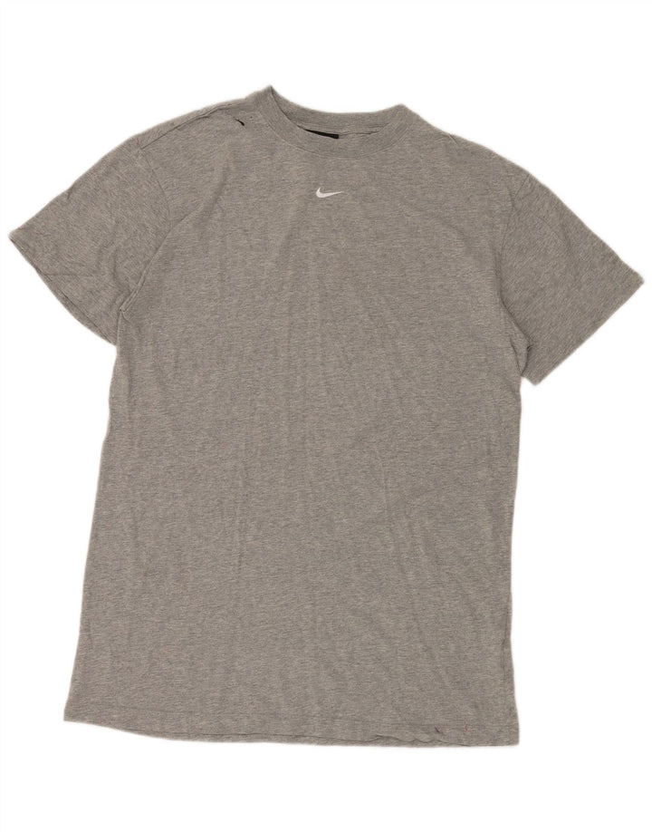 NIKE Herren-T-Shirt-Oberteil aus mittelgrauer Baumwolle